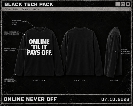 Onlineneveroff Slogan Longsleeve Tee
