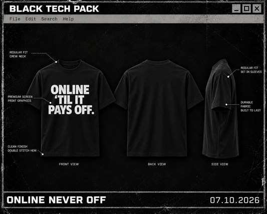 Onlineneveroff Slogan Tee