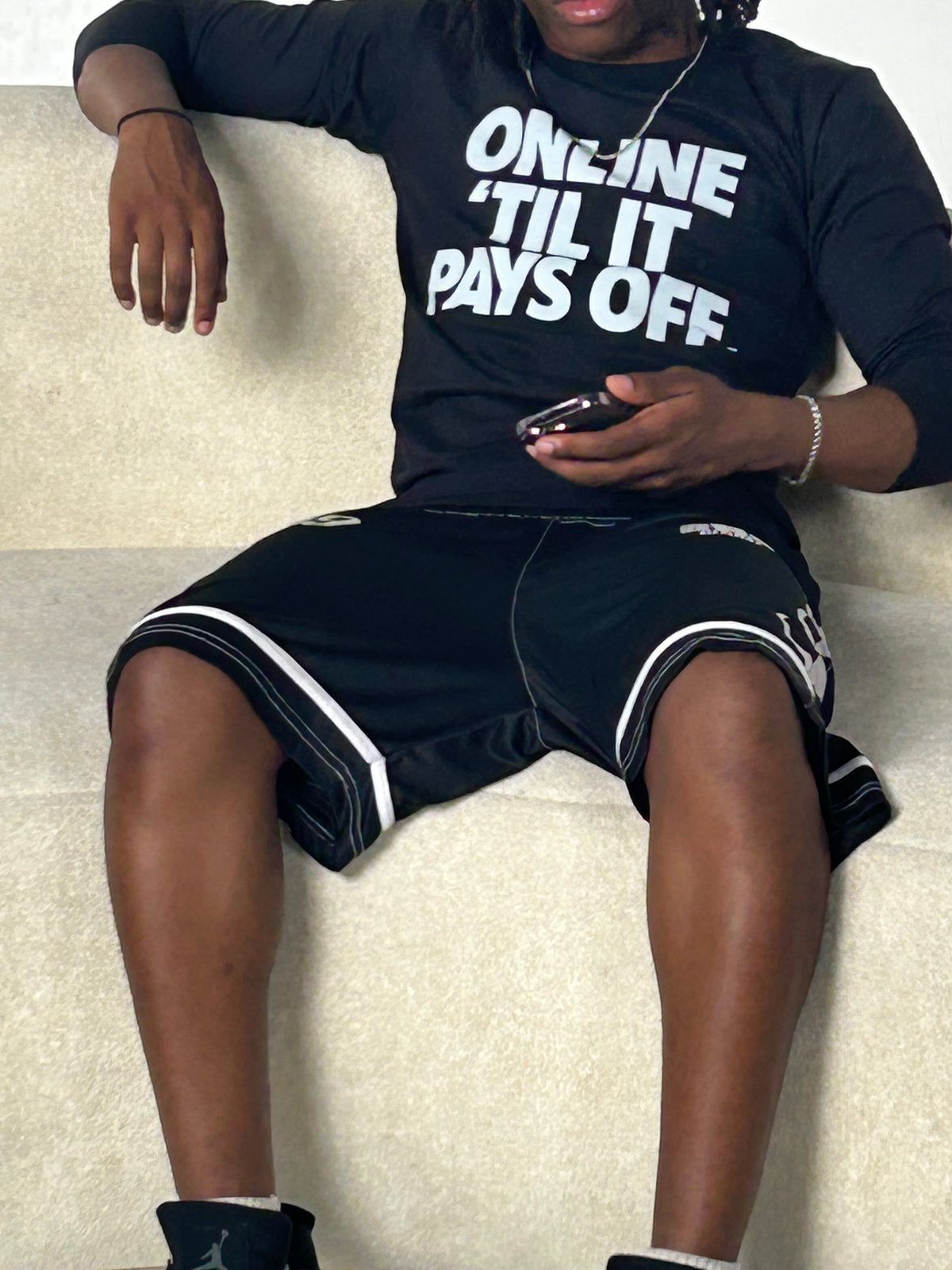 Onlineneveroff Slogan Longsleeve Tee