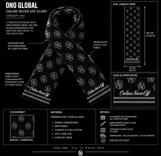 Onlineneveroff Monogram Scarf
